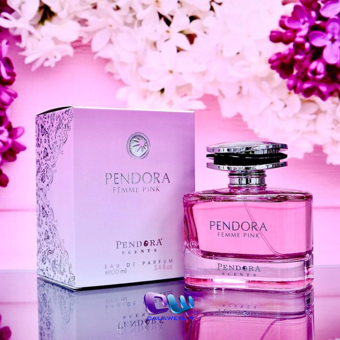 ادکلن پندورا Pendora Femme pink مشابه رایحه ورساچه برایت کریستال Versace Bright Crystal حجم 100 میل ساخت امارات