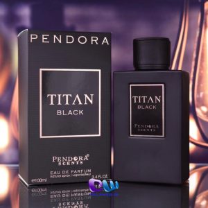 ادکلن پندورا Pendora Titan black مشابه رایحه بولگاری من این بلک Bvlgari Man in black حجم 100 میل ساخت امارات