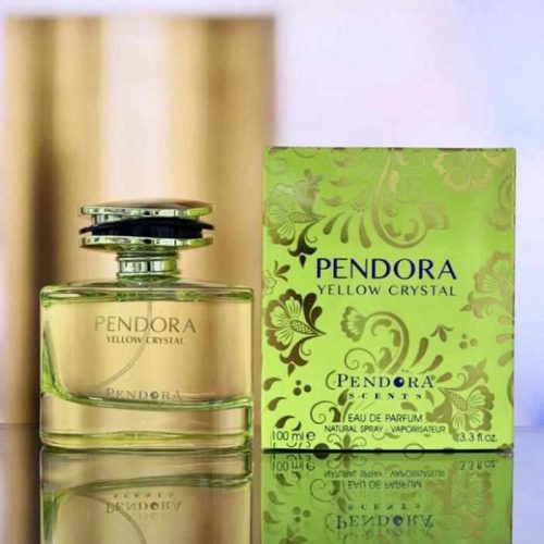 ادکلن پندورا Pendora Yellow Crystal حجم 100 میل ساخت امارات مشابه رایحه ورساچه یلو دیاموند Versace Yellow diamond