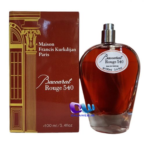 ادکلن تستر باکارات رژ 540 اکستریت د پارفوم Maison Francis Kurkdjian Baccarat Rouge 540 Extrait حجم 100 میل دارای طبع گرم و گروه بویایی شرقی گلی